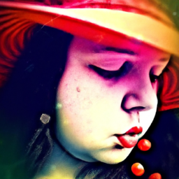 impressionist whimsical portrait