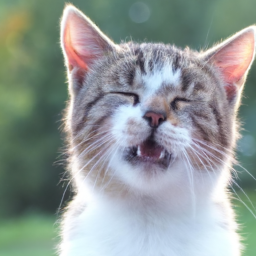 expressionist playful cat