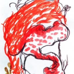 expressionist serene fantasy creature