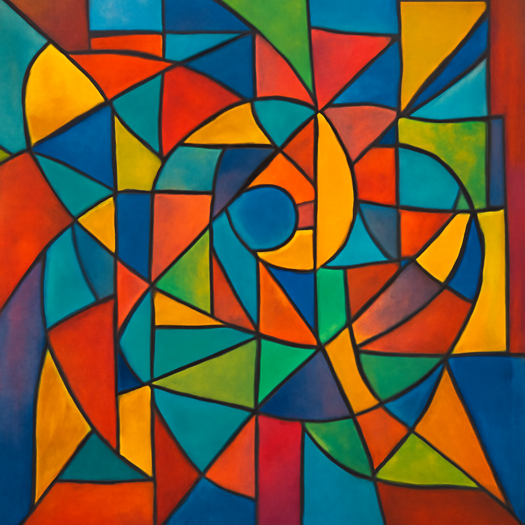 cubist vibrant abstract