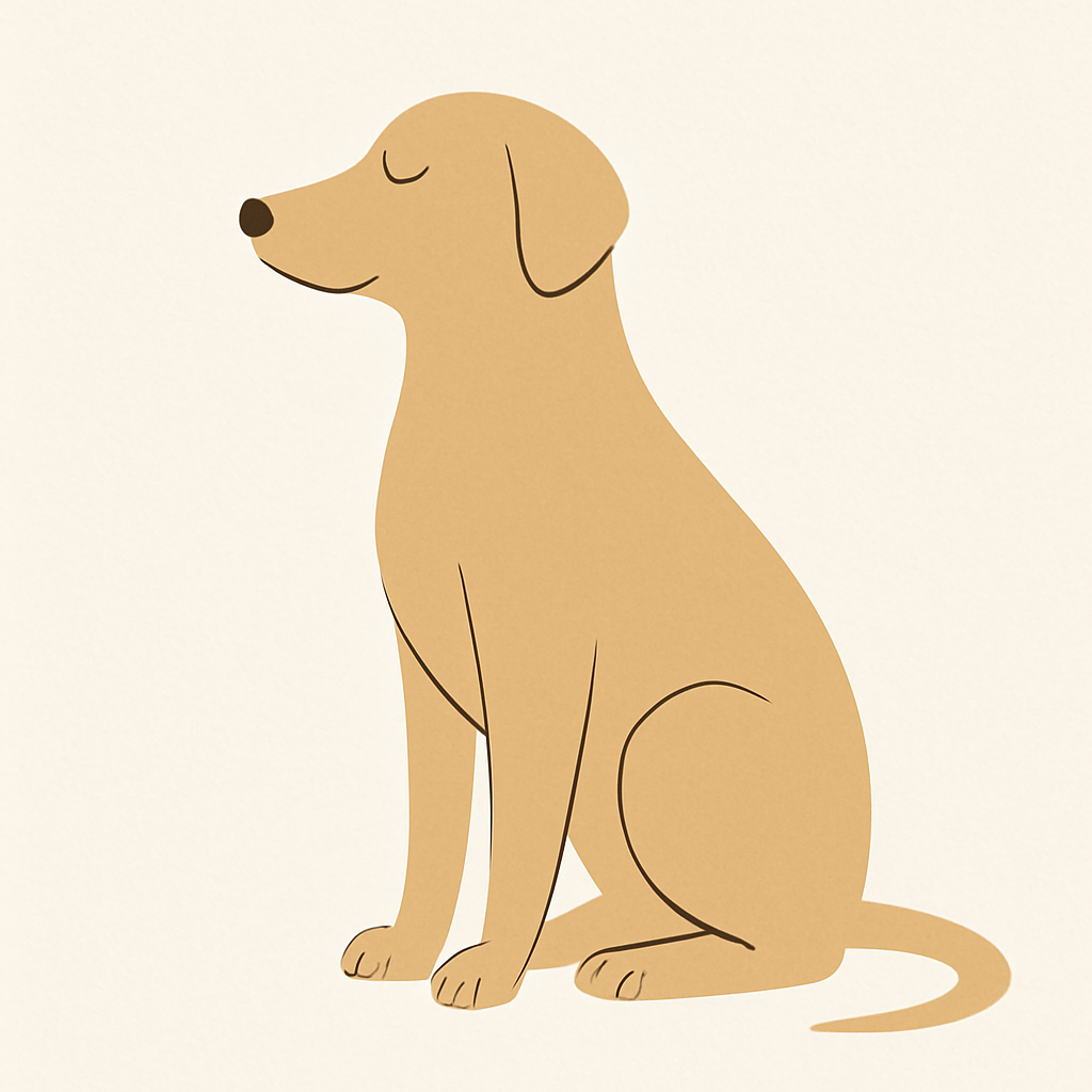 minimalist serene dog