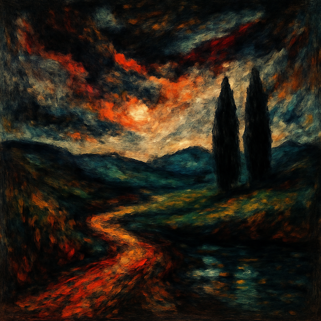 expressionist moody landscape