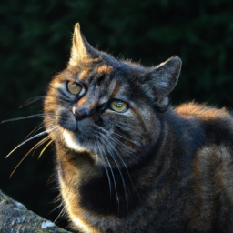 expressionist serene cat
