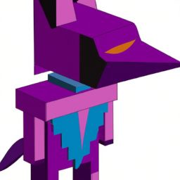 cubist playful fantasy creature