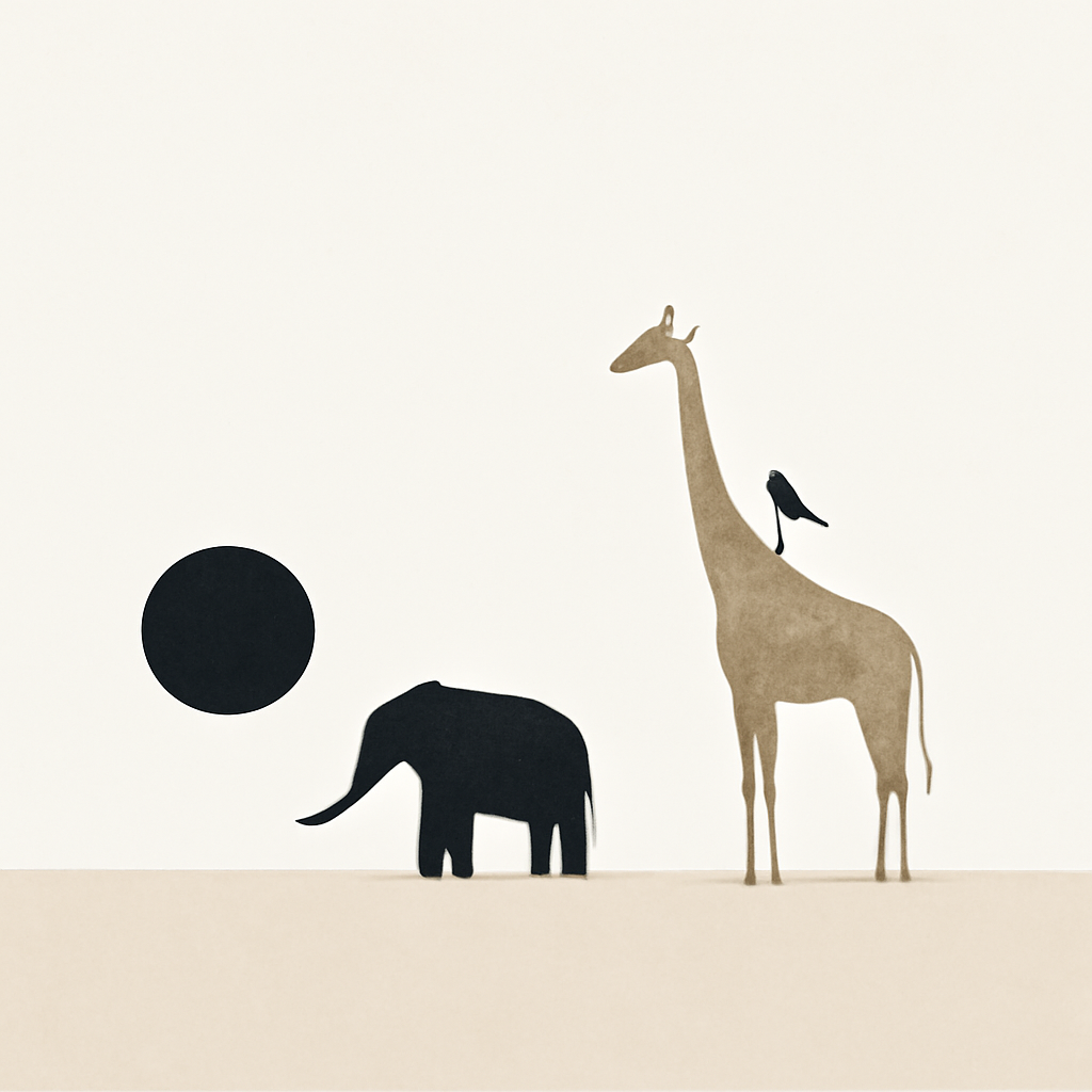 minimalist surreal wildlife
