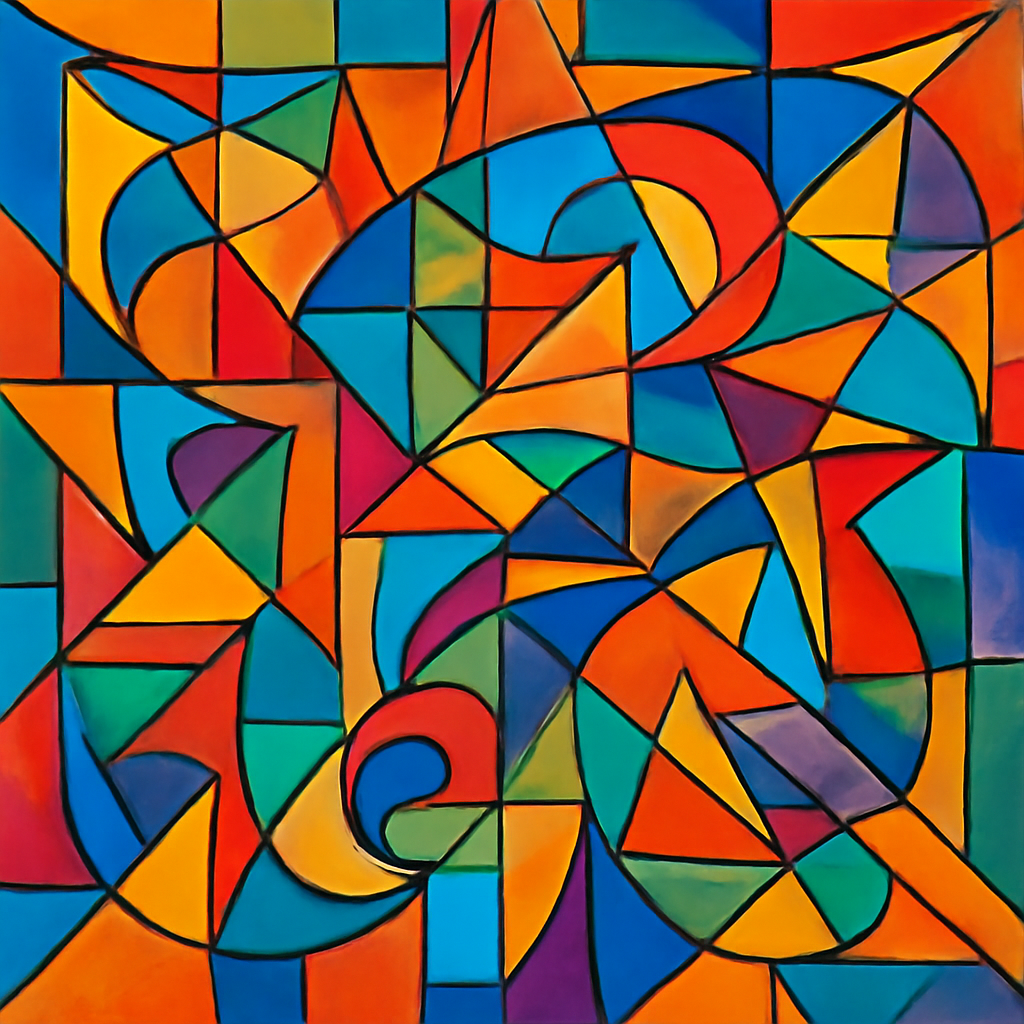 cubist vibrant abstract