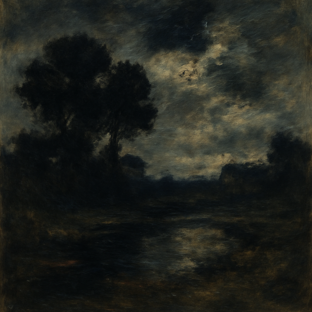 impressionist dark landscape