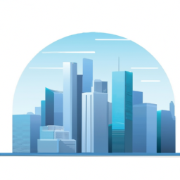 minimalist detailed cityscape