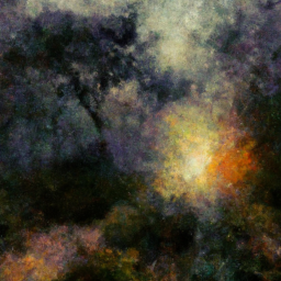 impressionist dark landscape