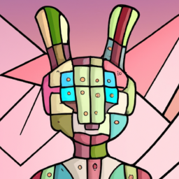 cubist vibrant fantasy creature