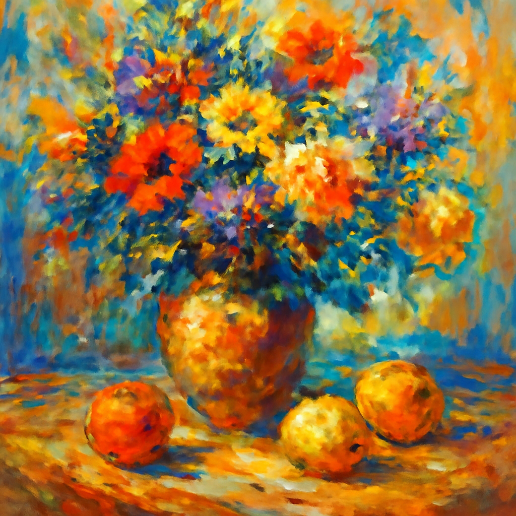 impressionist vibrant still life