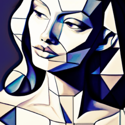 cubist serene portrait