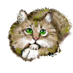 realistic playful cat