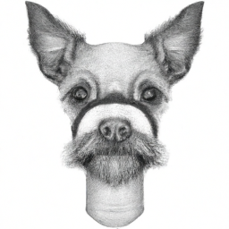 surrealist detailed dog