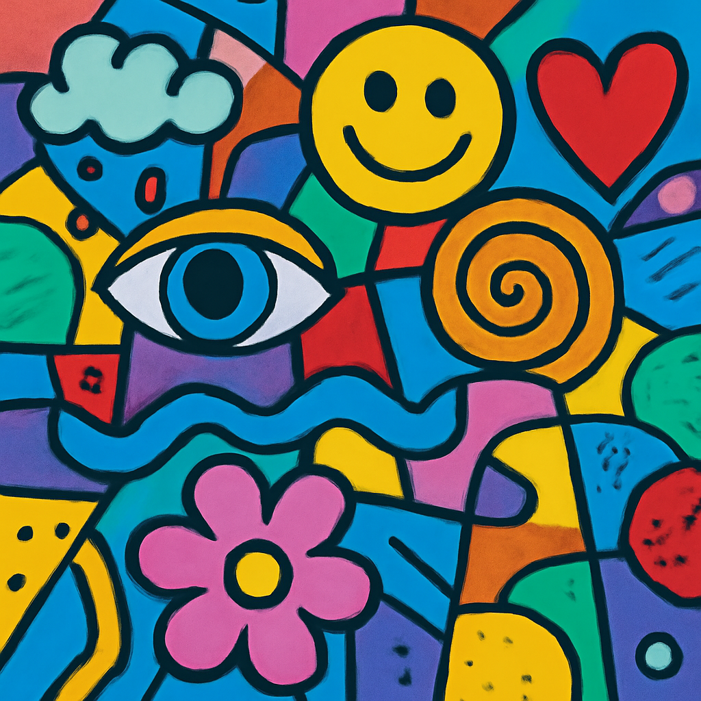 pop art whimsical abstract