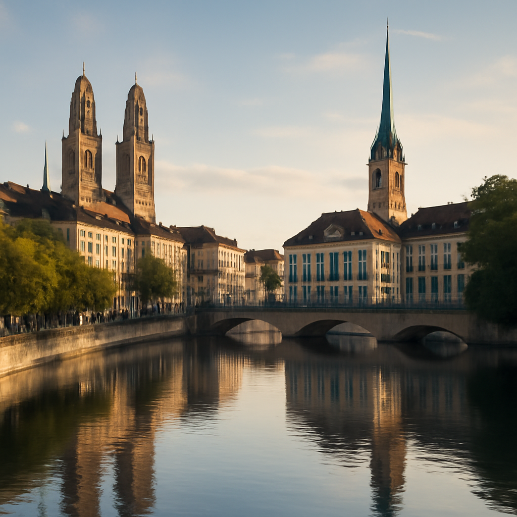 realistic serene cityscape