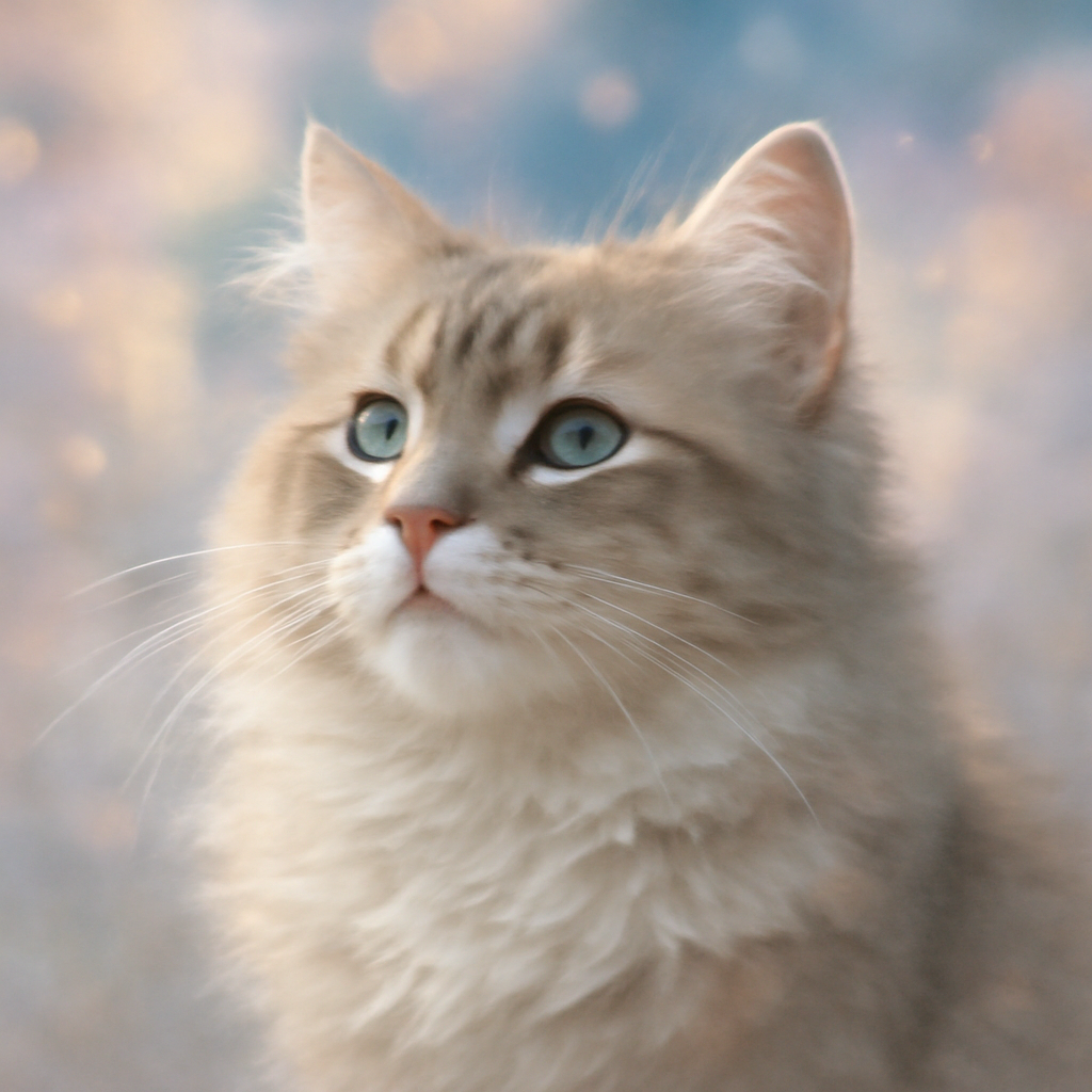 realistic dreamy cat
